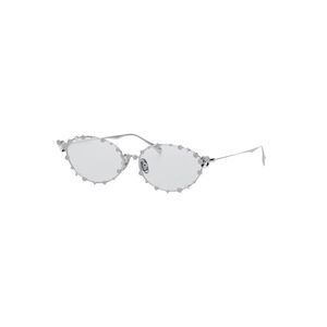 Yvmin Women Silver Colored Sunglasses With Floral Decoration In Metal Woman
